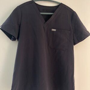 FIGS Charcoal Catarina - One-Pocket Scrub Top Size S
